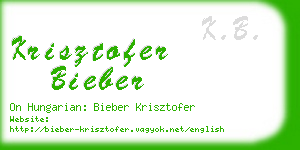 krisztofer bieber business card